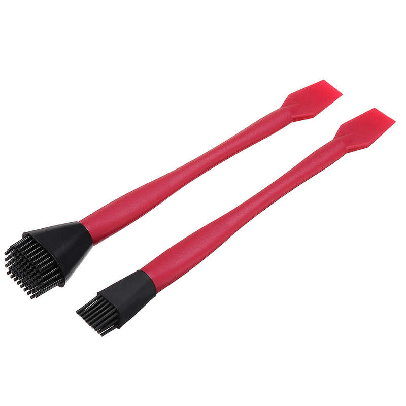 Wnew 4Pcs Silicone Glue Kit Wide/Narrow Brush with Flat Scraper and Glue Tray Woodworking Gluing Kit