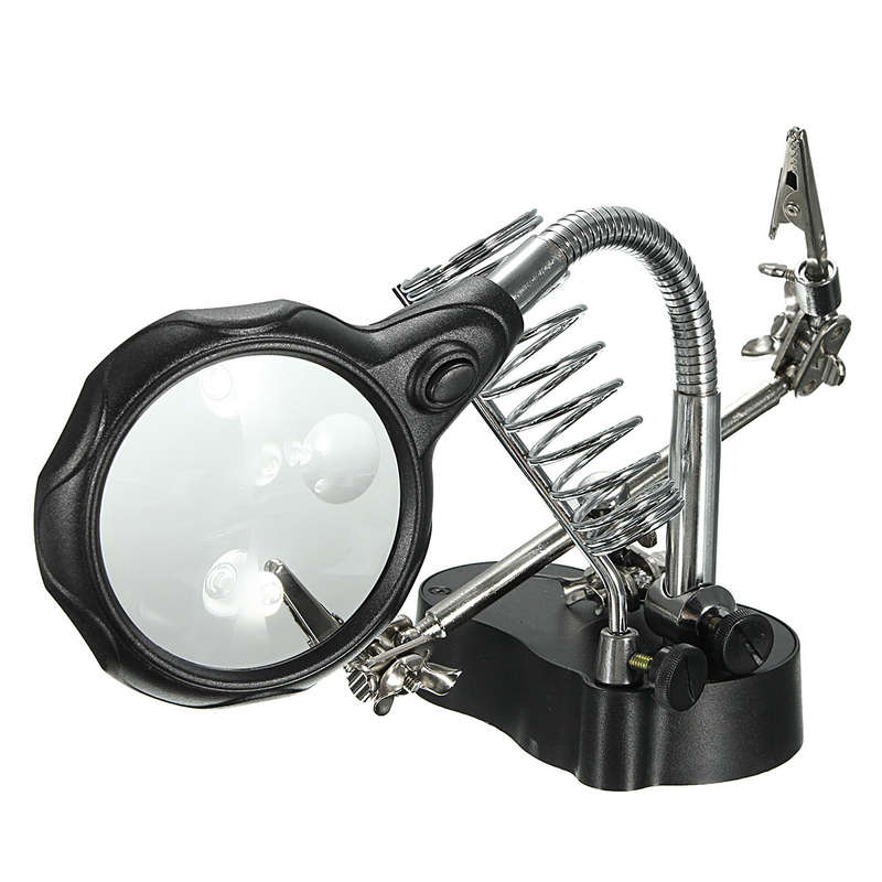 Multifunctional Electric Soldering Station Auxiliary Clamp Electric Iron Double Led Light Industrial