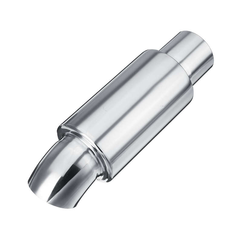 Chrome 2.5" Stainless Steel Car Resonator Polished Bent Muffler Exhaust Pipe