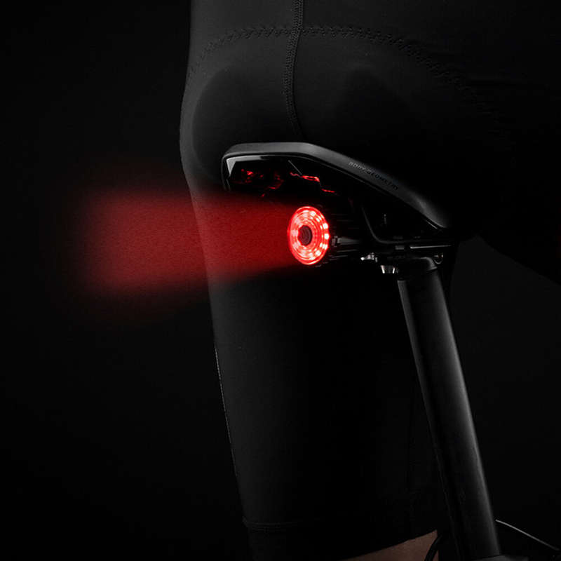 ROCKBROS 100LM Bike Tail Light Brake Sensing Rear Lights 7 Modes USB Rechargeable Safety Warning Lam