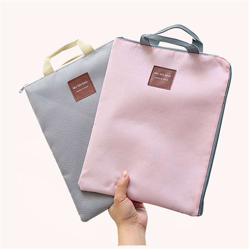 Libo Waterproof Computer Bag Canvas Zipper Multi Functional Multi-Layer A4 File Bag Portable Pad Lap