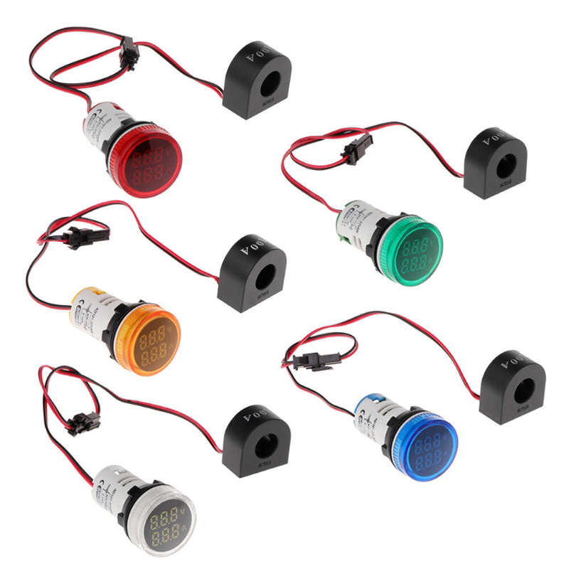 Geekcreit 2in1 22mm AC50-500V 0-100A Amp Voltmeter Ammeter Voltage Current Meter With CT Au23