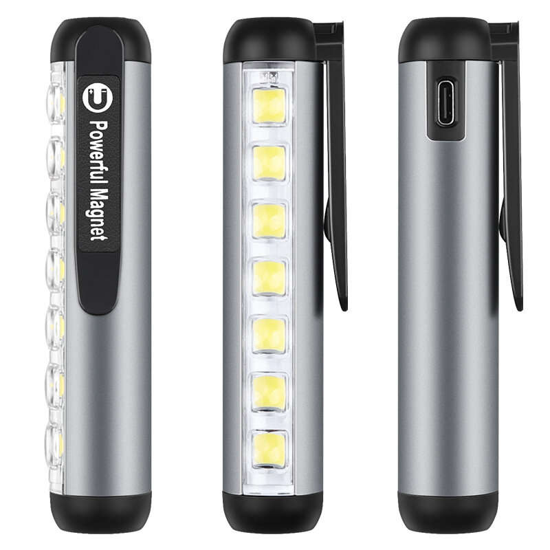 XMUND Portable LED Camping Light Mini Flashlight Set Handheld Pen Light Pocket Torch with High Lumen