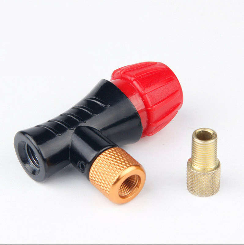 Fast Inflatable Bicycle Inflator Head Portable CO2 Gas Bottle Pump Head Adapter For Bike Air Pump