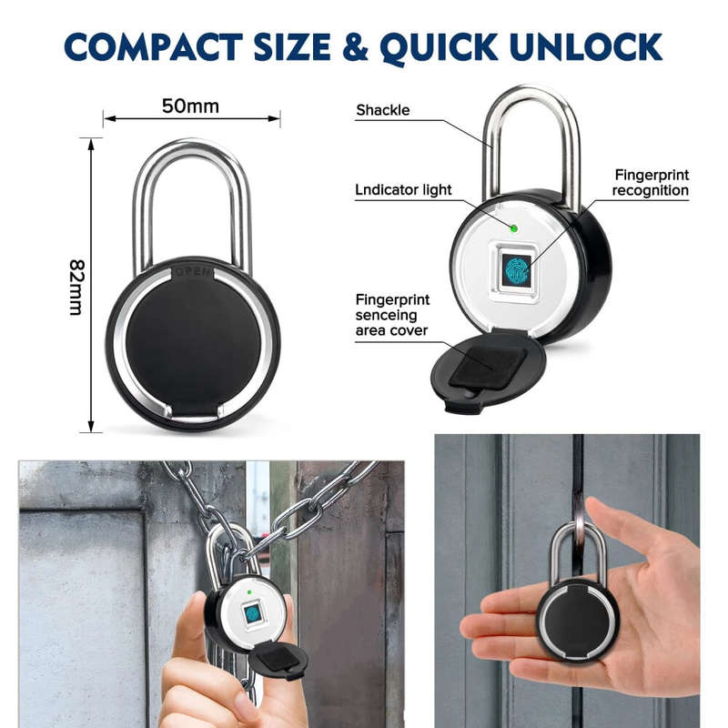 BOZZYS PL-P3Z-TY Tuya Smart Fingerprint Padlock Electronic Door Lock bluetooth-compatible APP Unlock