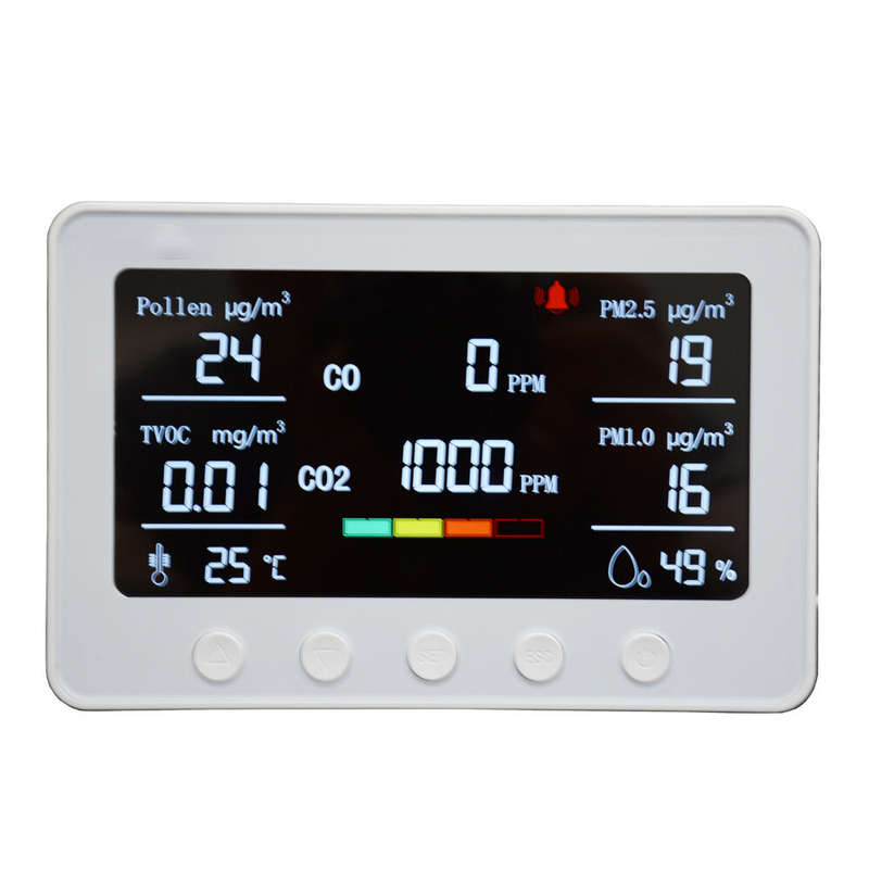 PT02 Pro 7In1 Smart Air Quality Monitor WIFI CO2 PM2.5 Pollen TVOC Laser Infrared Sensor Home Safety