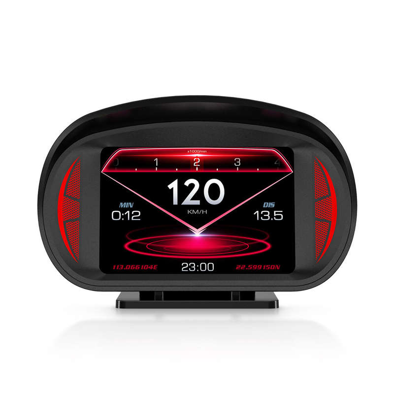 P2 HUD OBD2 Display Head Up Display Car with Slope Meter GPS Speedometer RPM Gauge On-board Computer