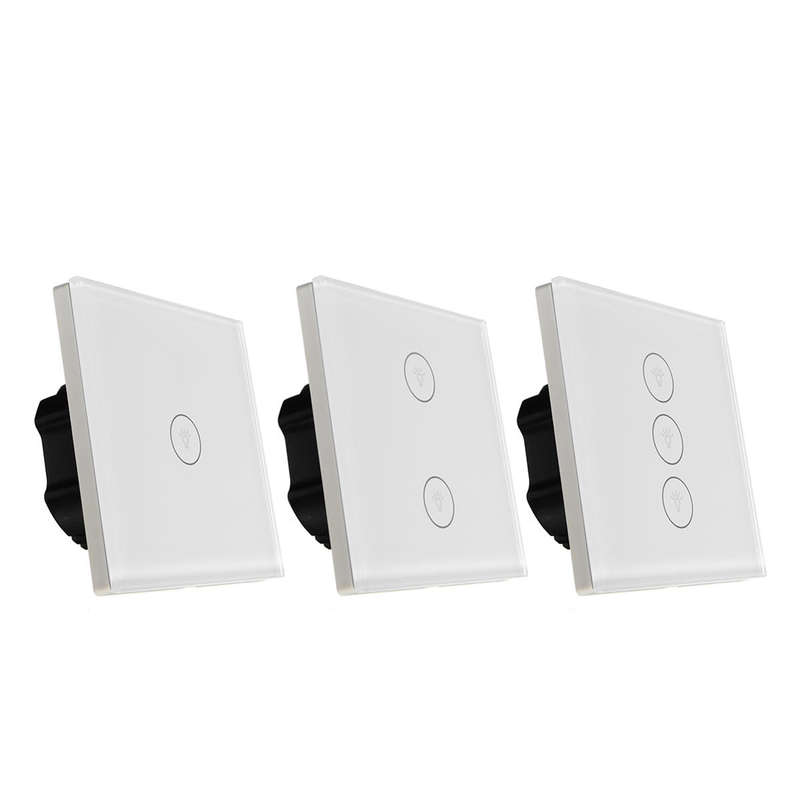 Excellway WIFI Smart Wall EU Switch Touch Panel APP Control With Alexa/Google Home