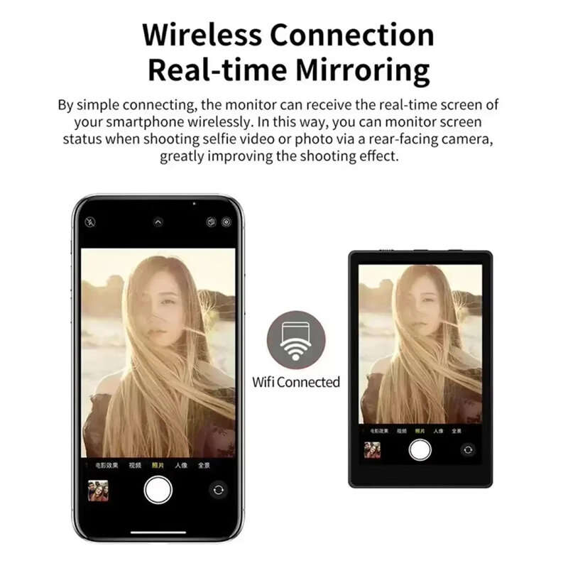 VL-PH01 Vlog Screen 3.97 Inch HD Quality 480x800 Pixel Adjustable Brightness Full Angle View WiFi 2.