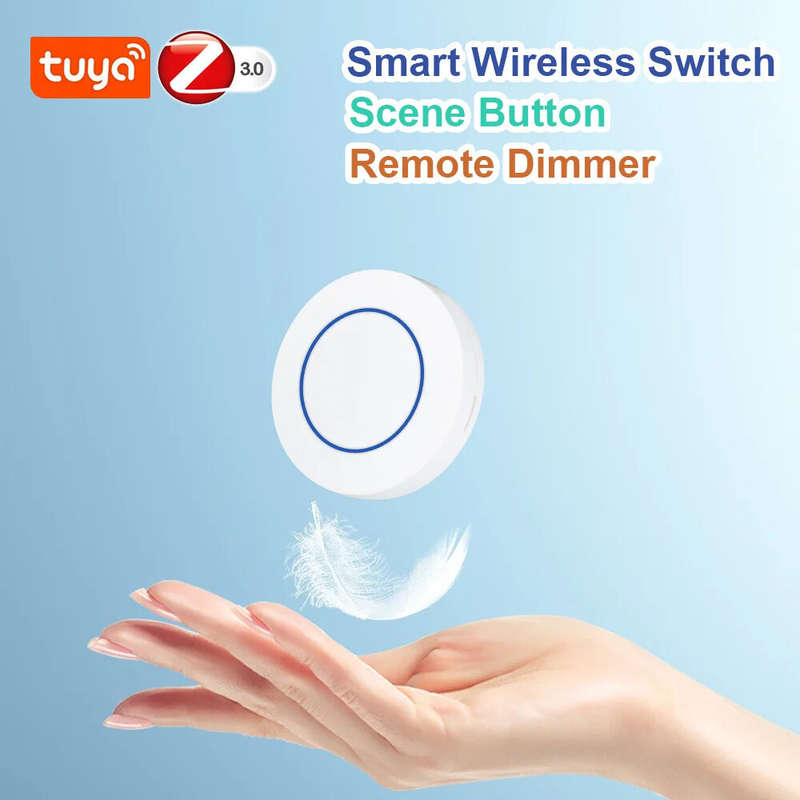 Tuya Zigbee3.0 Smart Button Scene Switch Intelligent Linkage Wireless Push Switch Remote On/Off Key