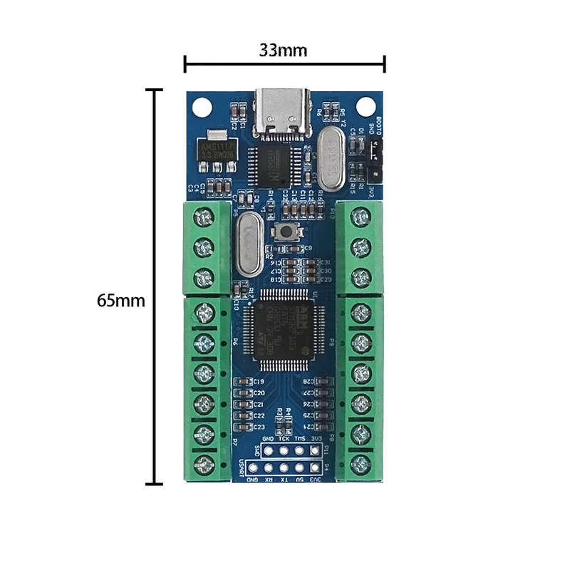 USB Interface 16 Channel 12Bit AD Sampling Data Acquisition STM32 UART Communication ADC Module