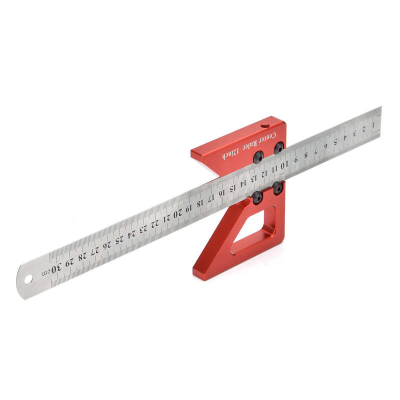 Center Finder Precision Center Marker 45 Degree Measuring Ruler Precision V-shaped Ruler Anodized Su