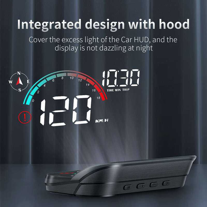 GEYIREN M22 Universal Car HUD Multifunctional Display Head-Up Display GPS Speedometer Compass USB Re