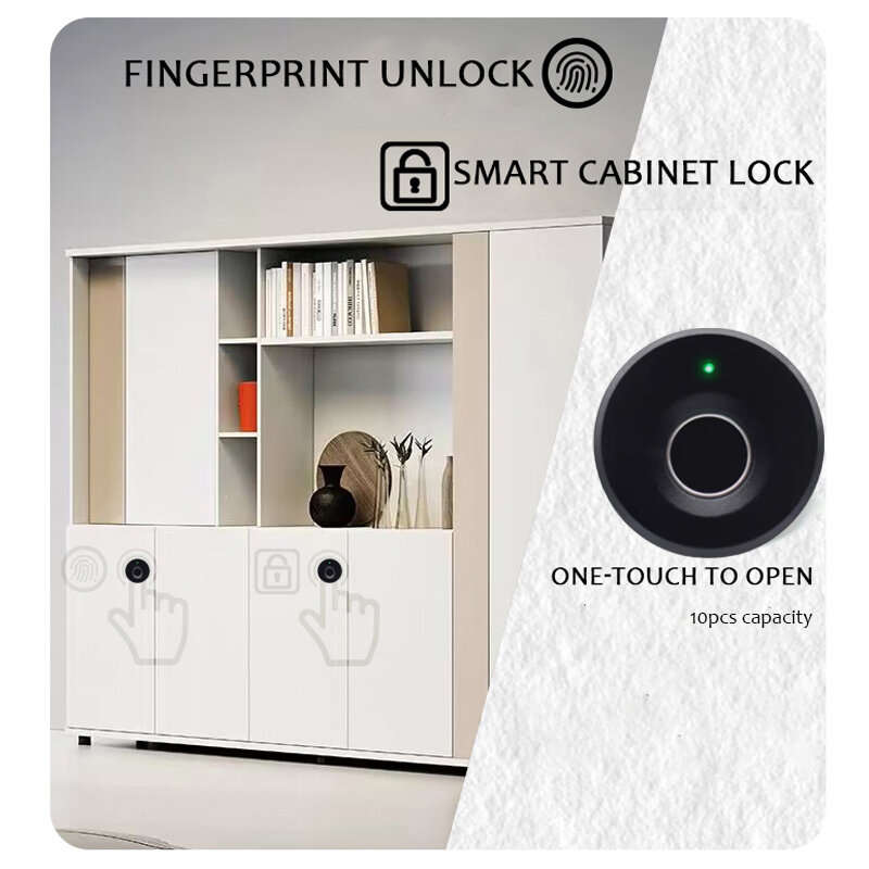 WAFU HF-M3 Tuya Smart Fingerprint Lock Drawer Lock Intelligent Electronic Furniture Locker Lock suit