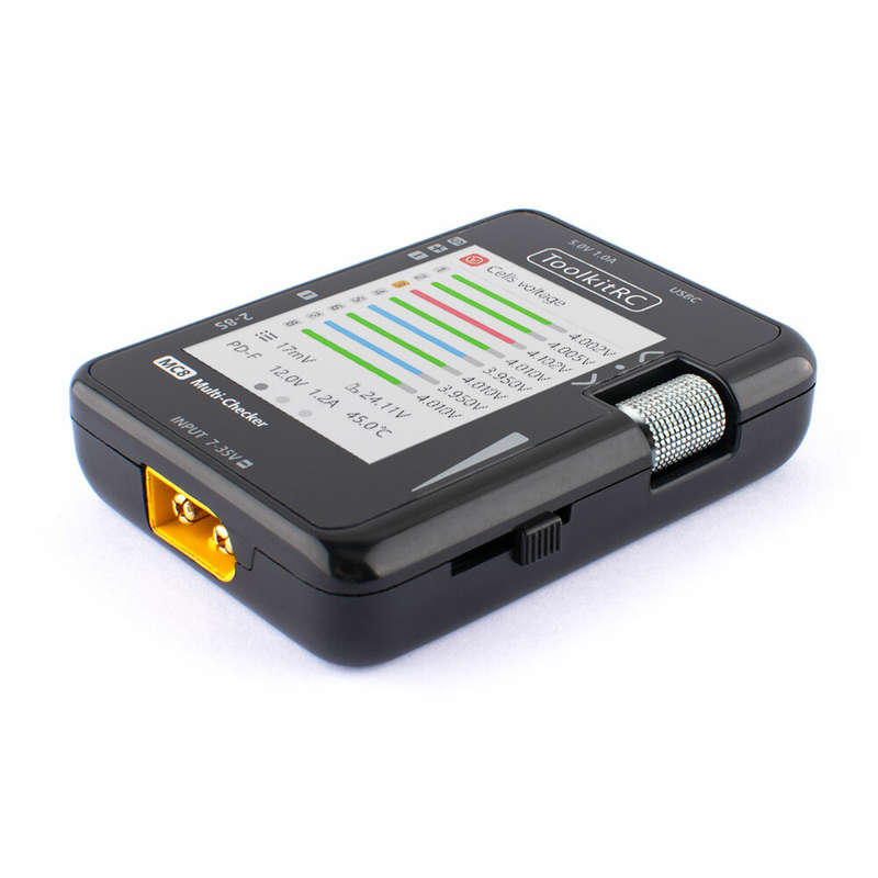 ToolkitRC MC8 Mini Size Cell checker 32 Bit Battery Multi-Checker PWM Output PPM SBUS Readout With U