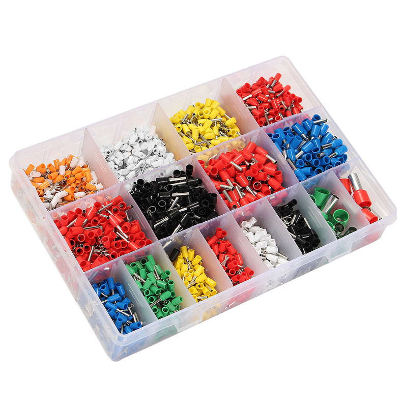 CT06 2120Pcs Wire Copper Crimp Connector Kit Includes Insulated Cord Pin End Terminals AWG 22 to 5 P