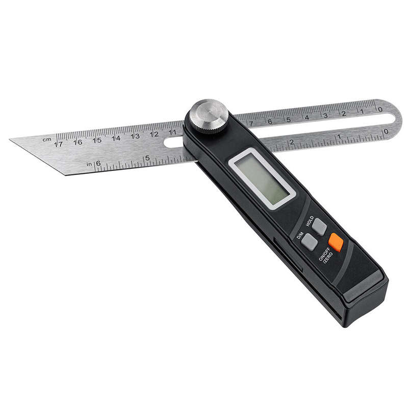 Stainless Steel 360 Degree Gauge Digital Protractor T Bevel Electronic Level Battery Operated LCD Di