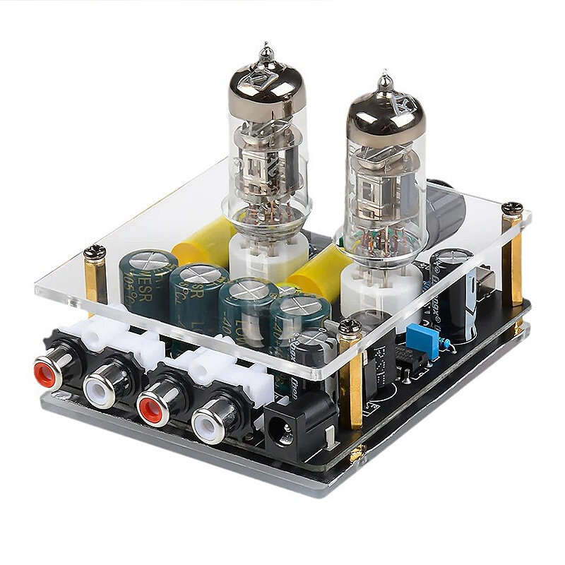 HiFi Tube Preamp 6A2 Tube Preamplifier Amplifiers Upgraded Bile Buffer Auido Amp Speaker Sound Ampli