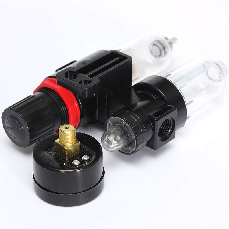 1/4 Inch Air Pressure Regulator Water Separator Trap Filter Airbrush Compressor