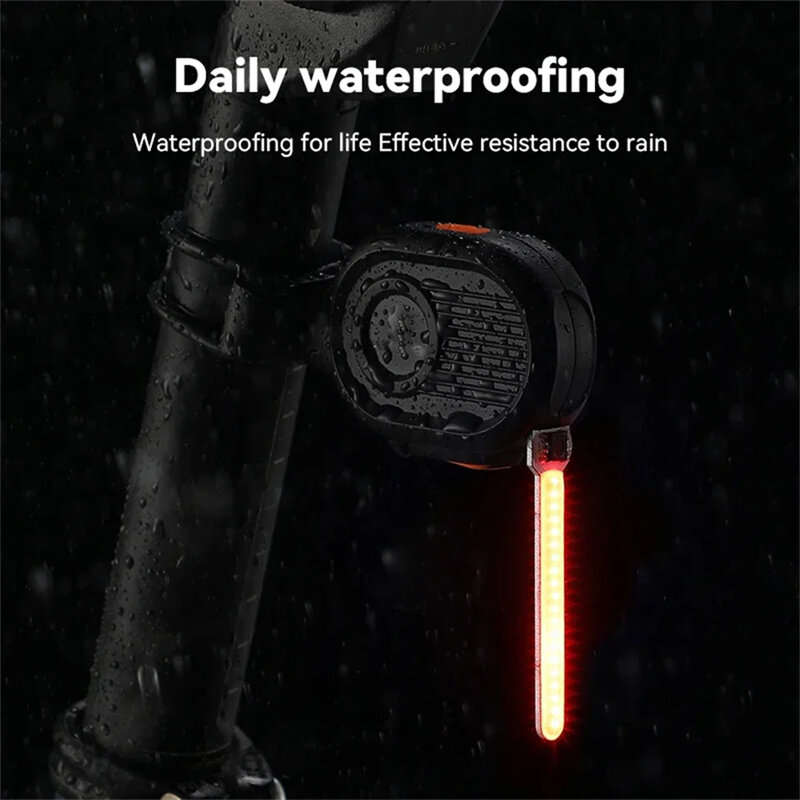 JOHORSE Bike Warning Taillight LED Streaming Red Light 300mAh Battery USB Rechargeable Waterproof Fl