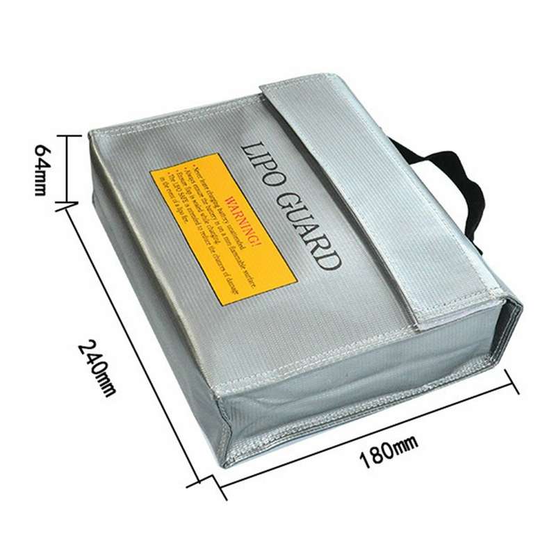 240*180*64mm Multifunctional Fire Retardant Explosion-proof Bag Battery Safety Bag for Lipo Battery