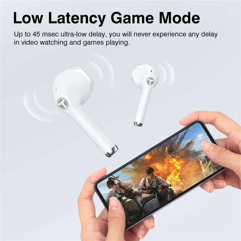 Tranya F4 TWS Wireless Earbuds bluetooth Earphone Low Latency Game Mode 4 Mic Clear Calls 13mm Drive