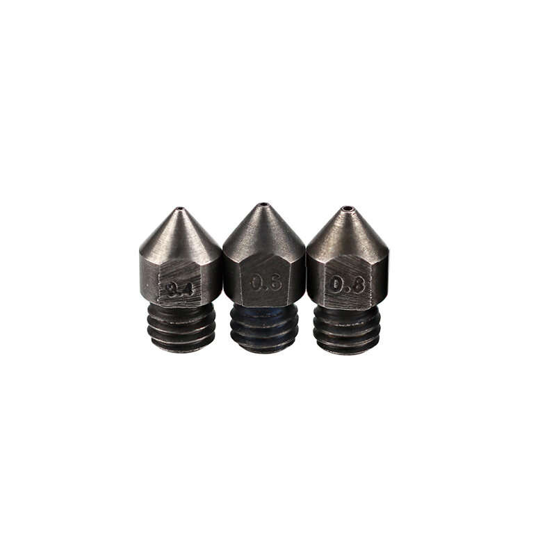 0.4mm/0.6mm/0.8mm 1.75mm Hardened Steel Nozzle for Creality CR-10/Ender3 Anet/Makerbot 3D Printer Pa