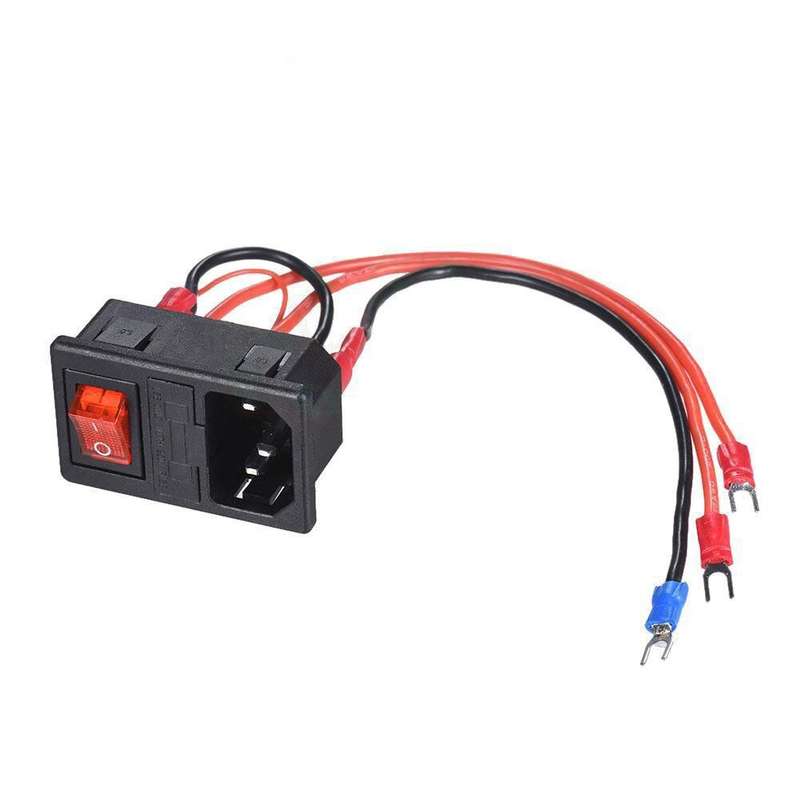 Artillery Rocker Switch with Fuse and Outlet fit Artillery Sidewinder X2 Genius P 3D Printer