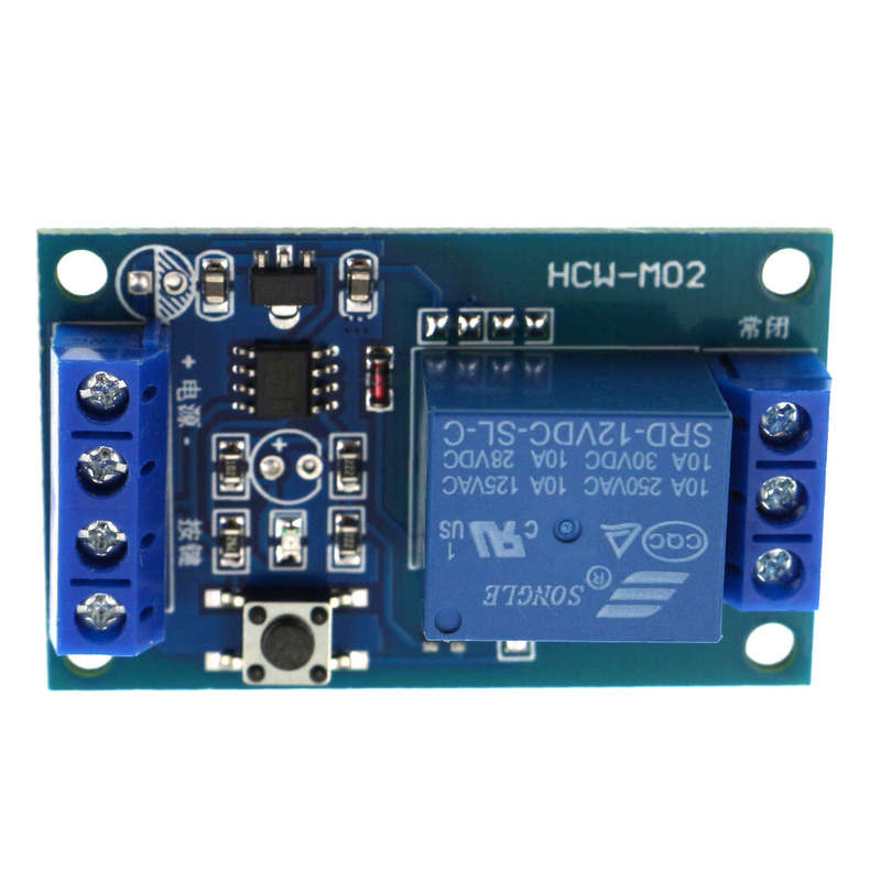 Bistable Relay Module 5V 12V Single Button Relay Module One Key Car Modification Start-Stop Self loc