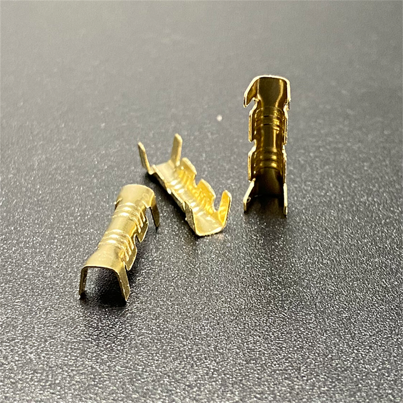 1000PCS Gold 453 U-Shaped 0.3-1.5mm 2 Terminal Tab Cold Inserts Connectors Cold Terminal Small Teeth