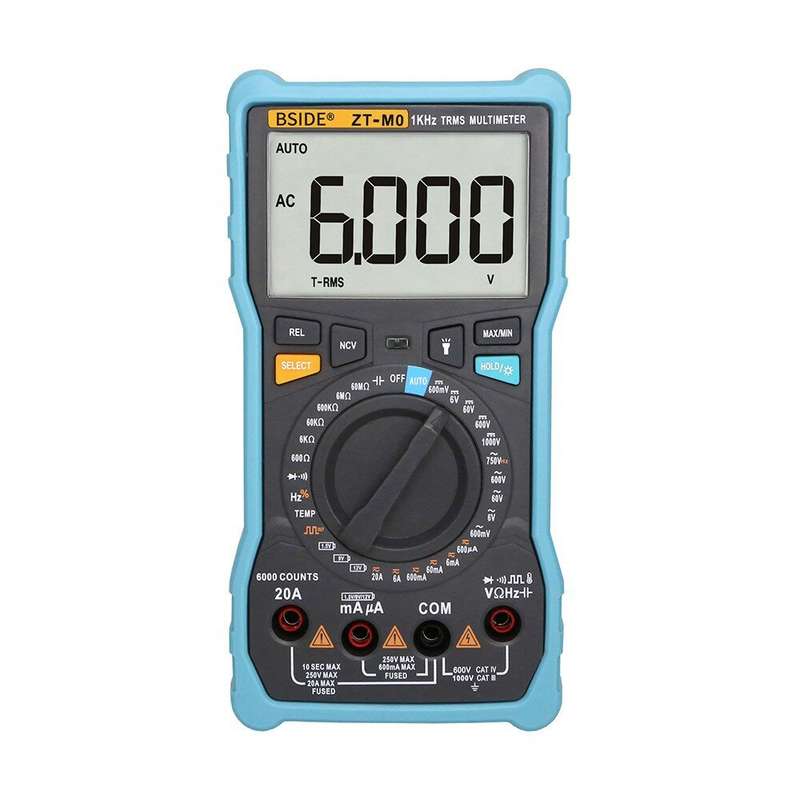 BSIDE ZT-M0 Digital Multimeter True RMS 6000 LCD Smart/Manual DC/AC Current Voltage Capacitance Resi
