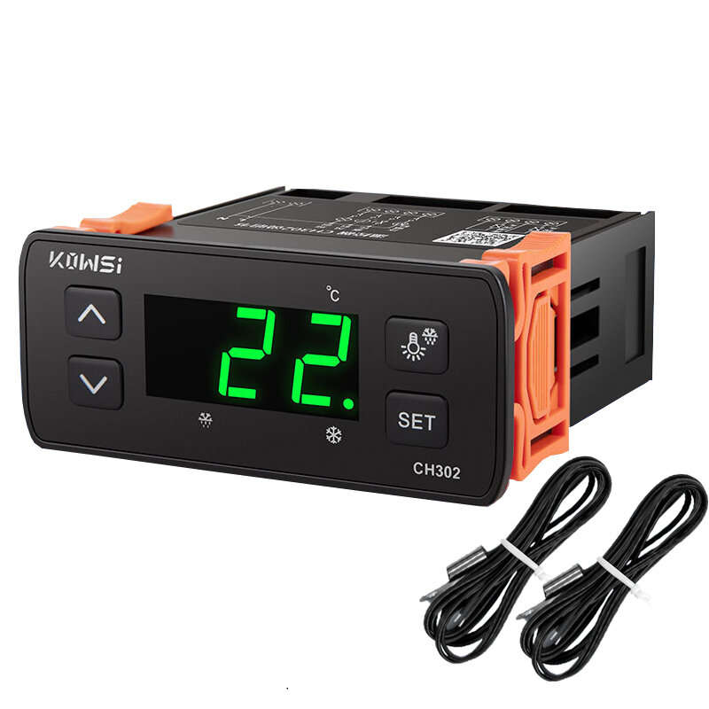 KWS-CH302 AC110-220V LED Digital Thermostat for Incubator Temperature Controller Dual Sensor Refrige