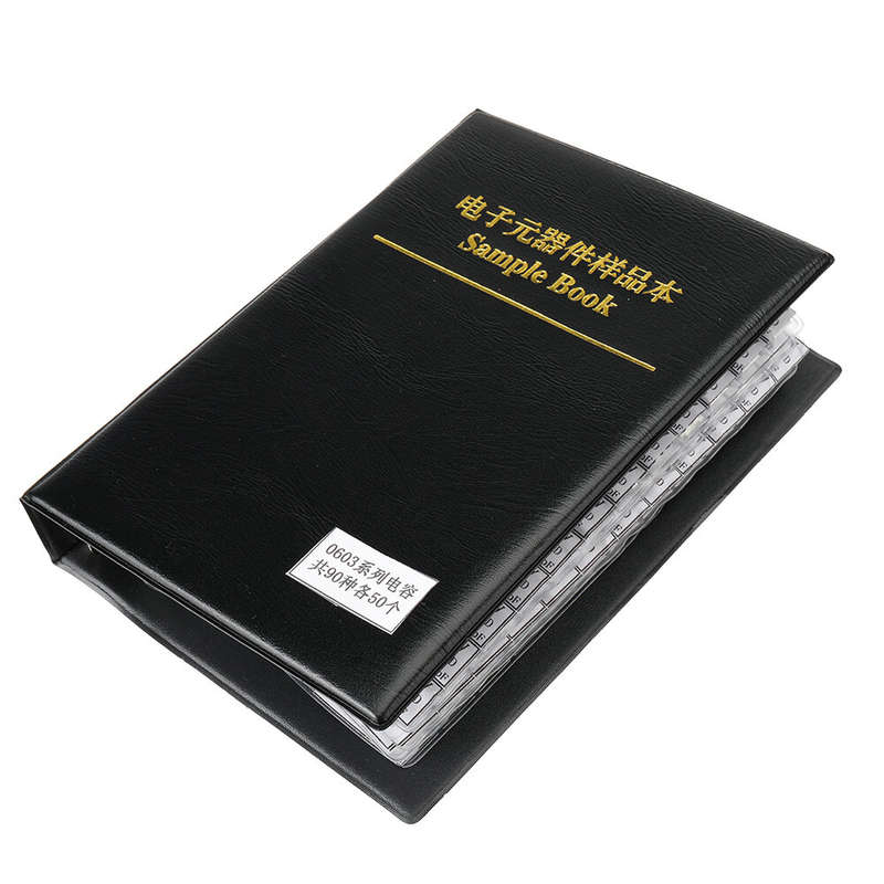 Aemedy 4500pcs 0603 SMD Capacitor Sample Book 90values Each 50pcs 0.5PF~2.2UF Capacitor Assortment K