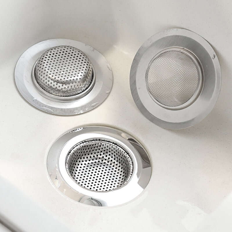 2PCS Stainless Steel Sink Drain Strainer Basket Large Wide Rim 4.5" Diameter For Kitchen Bathroom