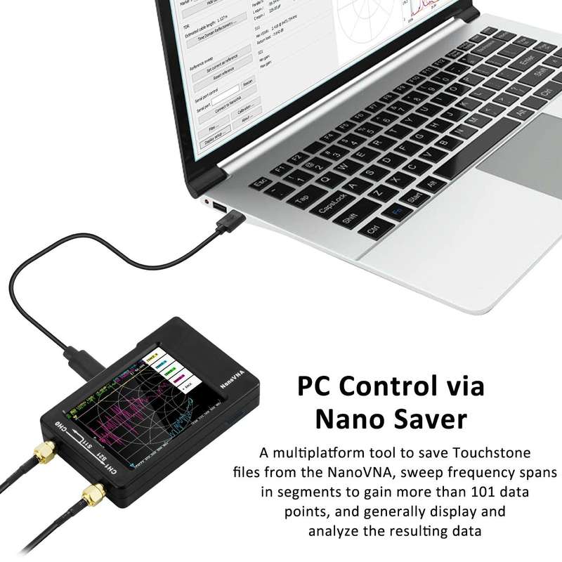 Original Hugen Version 2.8 Inch NanoVNA-H Vector Network Antenna Analyzer 10KHz-1.5GHz MF HF VHF UHF