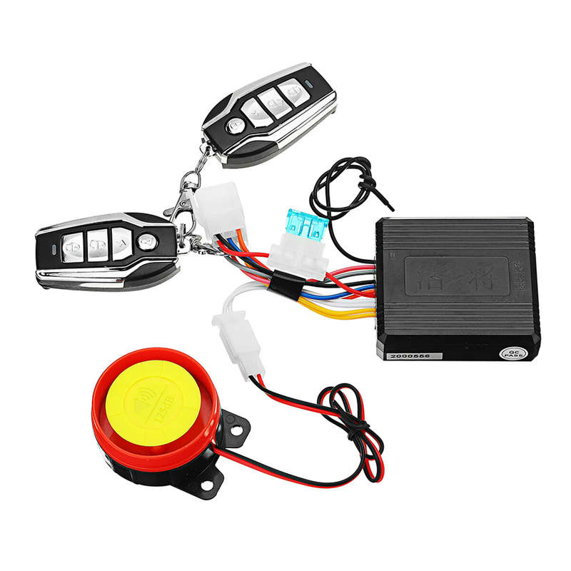 12V Motorcycle Two-way Anti-theft Security Alarm System with Engine Start Electric Scooter Remote Co