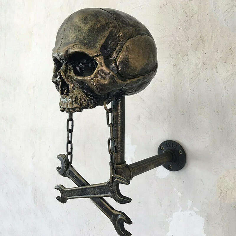 Motorcycle Skull Helmet Holder Skull Helmet Rack Wall Mount Hook Motorcycle Helmet Display Stand