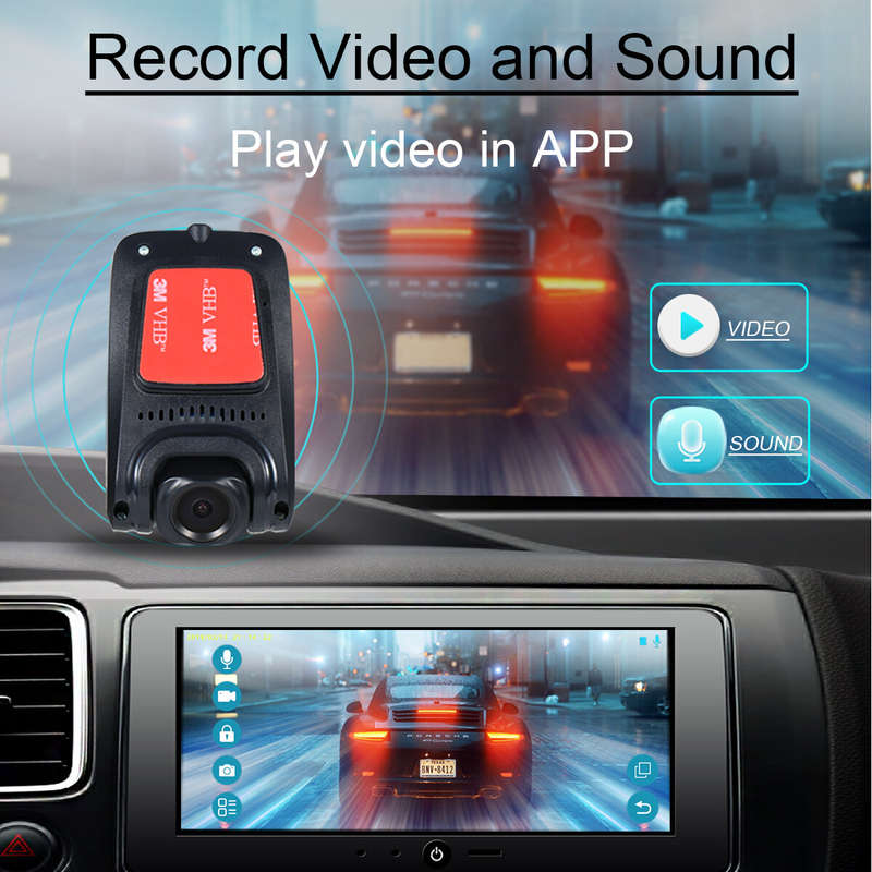 Car Camera Dashcam 720P HD 140 Large Wide Angle Car Driving Recorder F2.0 Large Aperture Night Visio