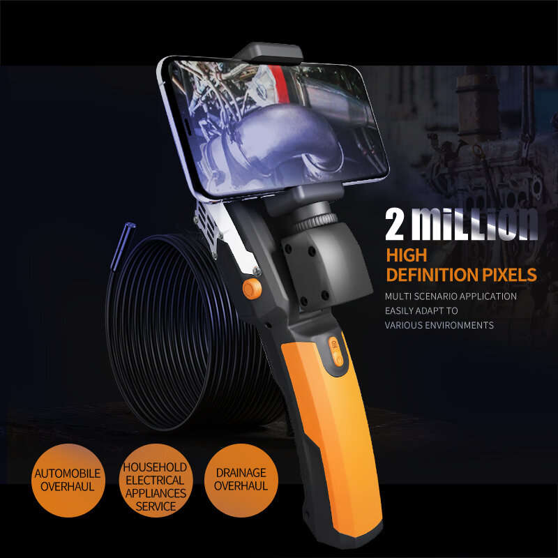7.9mm Dual Lens Endoscope Camera 2 Million Pixels 1920x1080p Resolution IP67 Lens iOS Android Compat