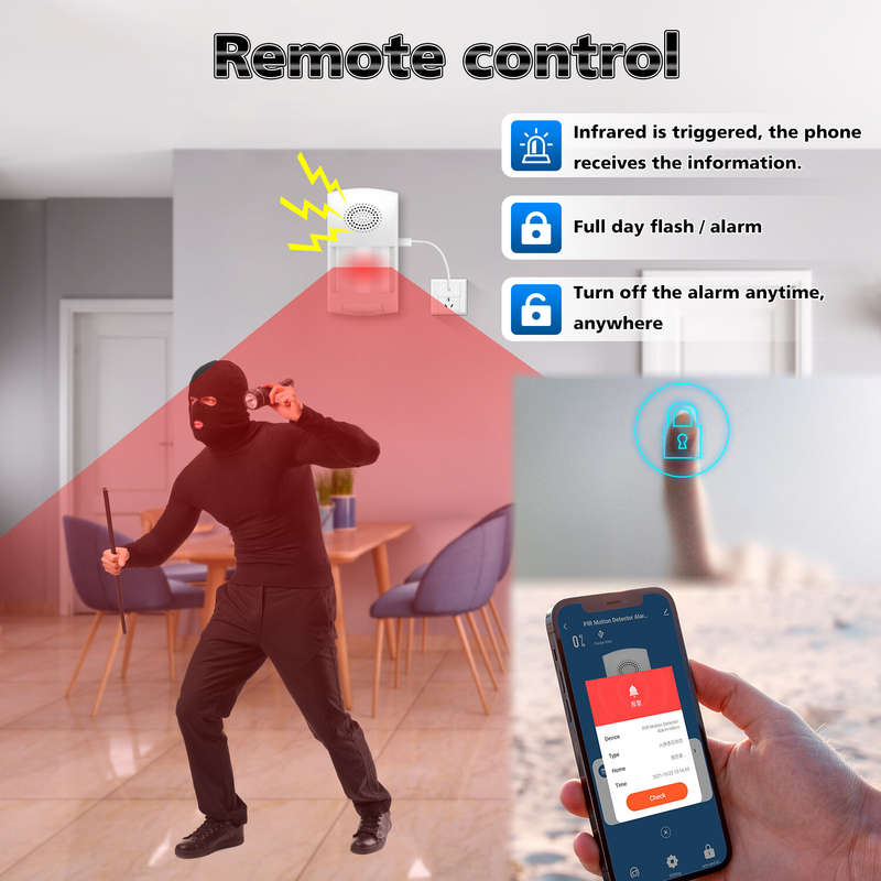Tuya WiFi Infrared PIR Motion Sensor Security Protection Presence Sensor Detector Burglar Sound Alar