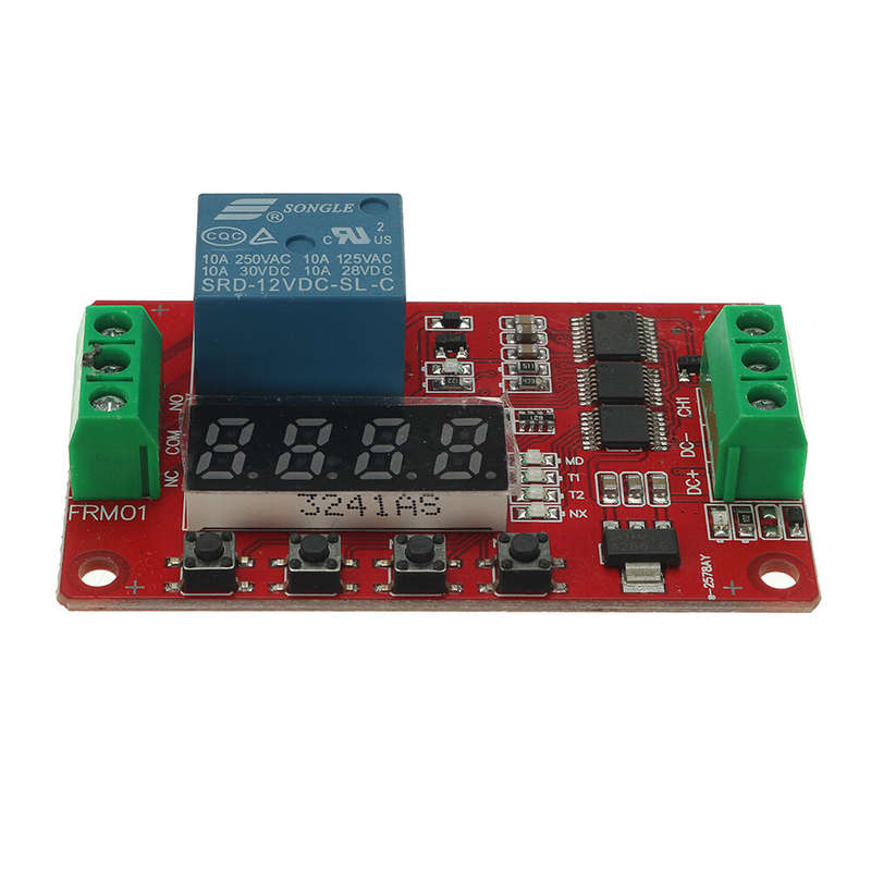 FRM01 DC5/12/24V 1 Channel Multifunction Relay Module Loop Delay Timer Switch Self-Locking Timing Bo