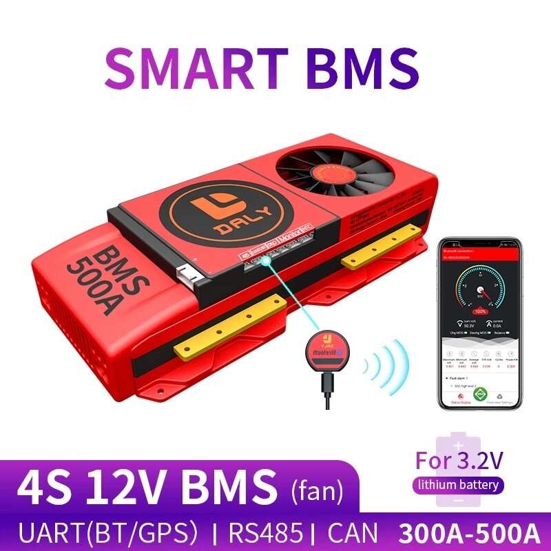 DALY BMS 4S 12V 300A 400A 500A18650 Lithium Battery Protection Board Bluetooth 485 to USB Device NTC