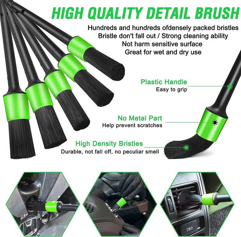 13-Piece Car Detailing Cleaning Kit Car Detailing Brush Wash Engine for Wheel Clean Kit Adjustable H