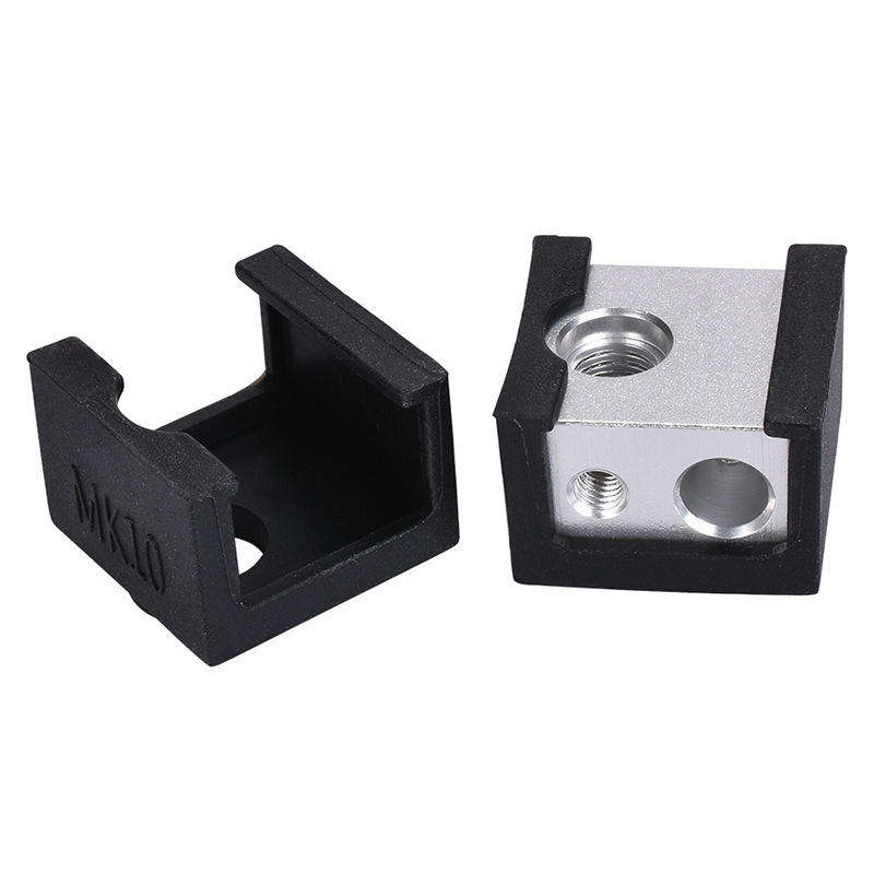 MK10 Black Silicone Protective Case for Aluminum Heating Block 3D Printer Part