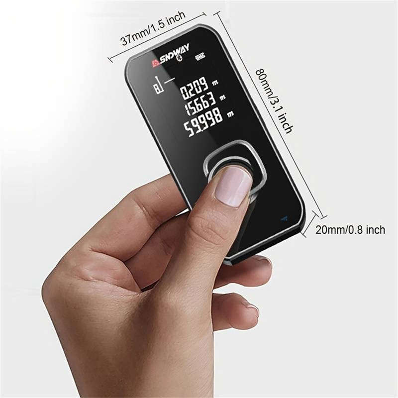 SNDWAY Laser Rangefinder Mini Trena Laser Tape Measure Rechargeable Laser Distance Meter Digital Ran