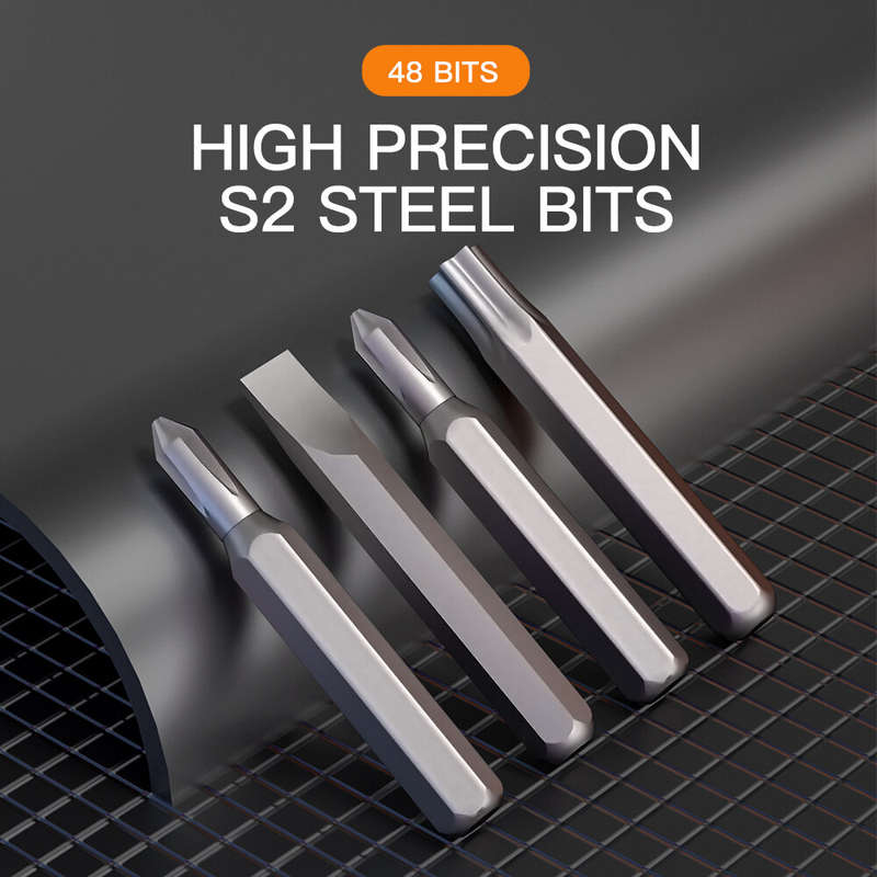 51-in-1 Manual Screwdriver Set with Strong Magnetic Functionality Aviation-grade Aluminum Alloy Shel