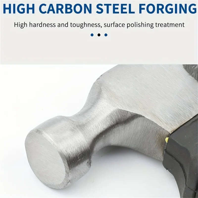 Mini Ramshorn Hammer Carbon Steel 160mm Lightweight Ergonomic Handle Multifunctional Portable Carpen