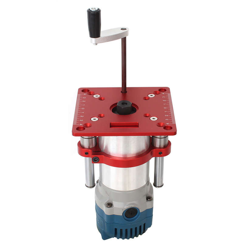 Precision Router Lift Kit with Router Table Insert Plate Max Lifting 70mm Woodworking Engraving DIY