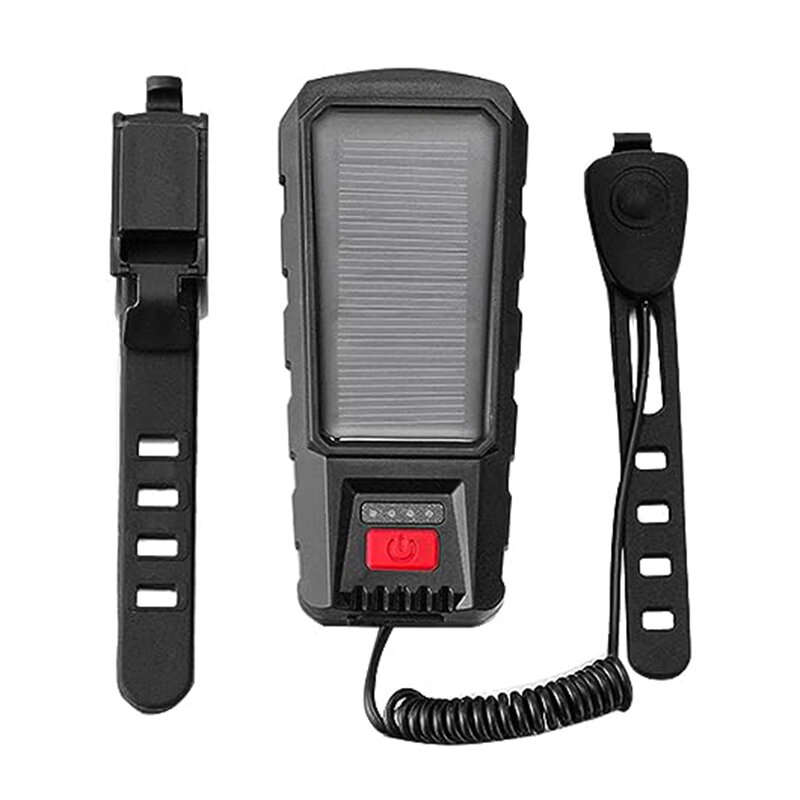 Solar Charging Bike Headlight 400Lm Brightness 200m Distance Range 2000mAh Battery Waterproof 3 Ligh