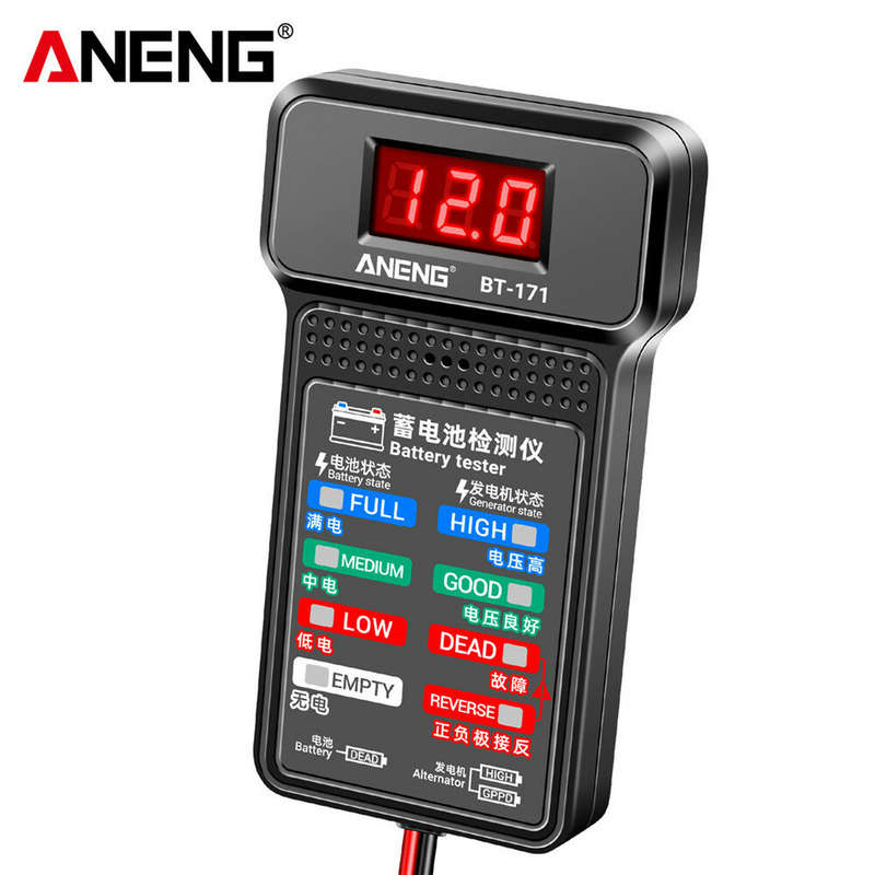 ANENG BT-171 Battery Tester 12V LCD Digital Auto Battery Analyzer Charging Cranking System Tester Ca